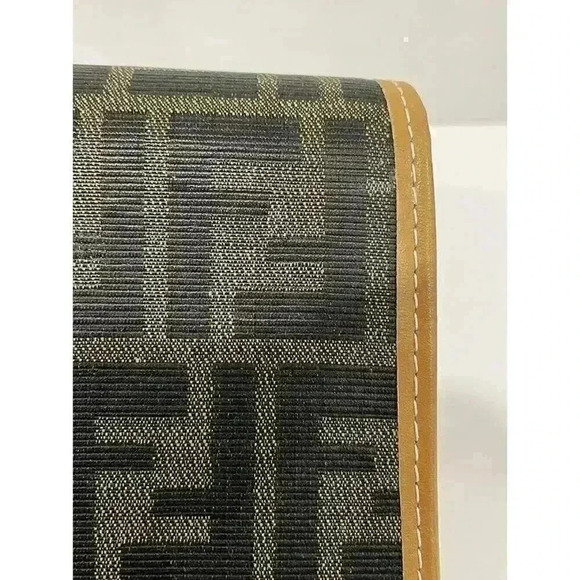 Fendi SAS Vintage Crossbody Brown Shoulder Bag Zukka Purse Logo S.A.S Roma Italy - Picture 9 of 13